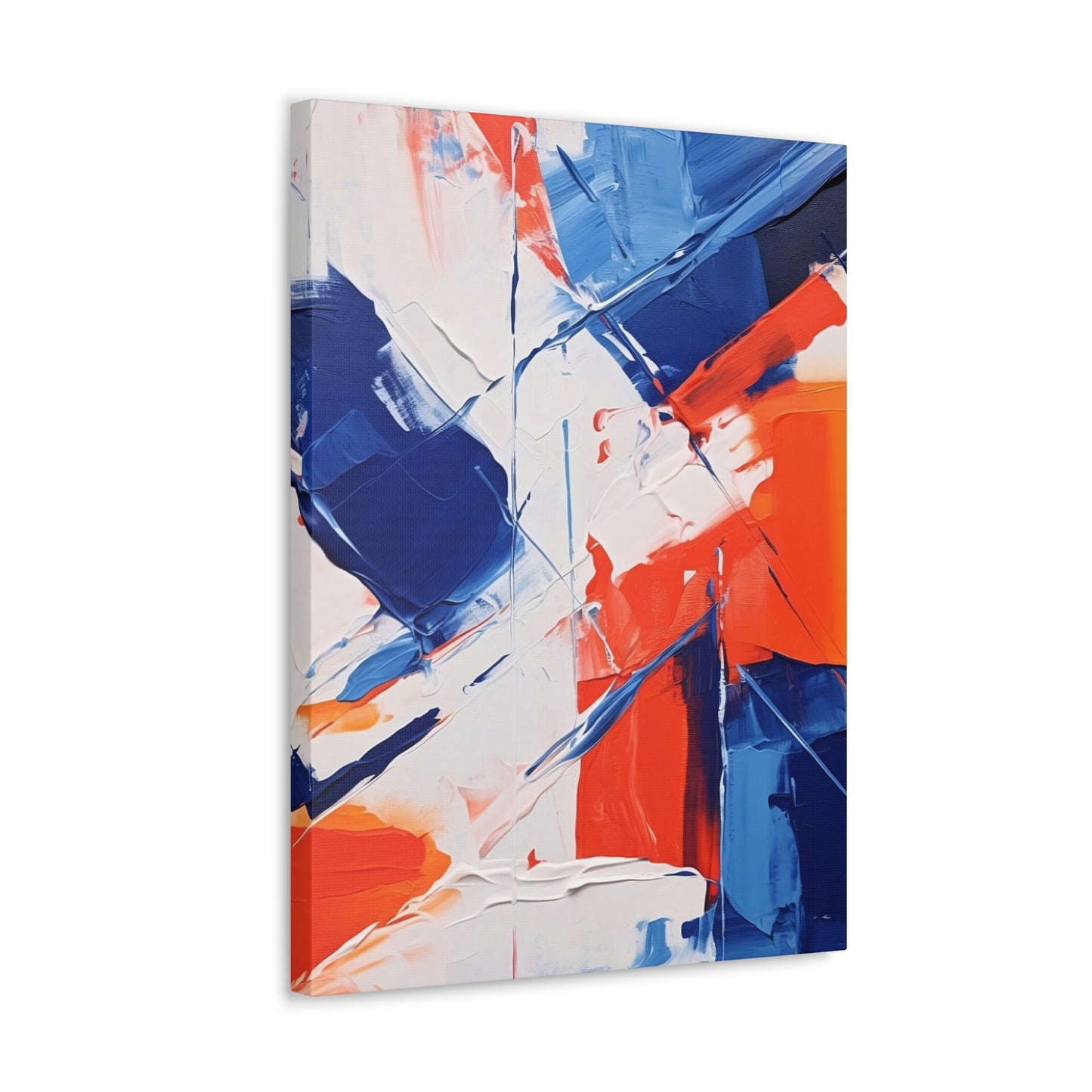 Blue and Orange Abstract Canvas Gallery Wrap