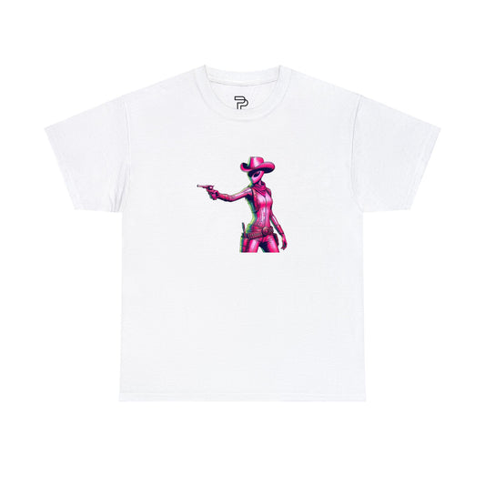 Alien Cowgirl Showdown T-Shirt