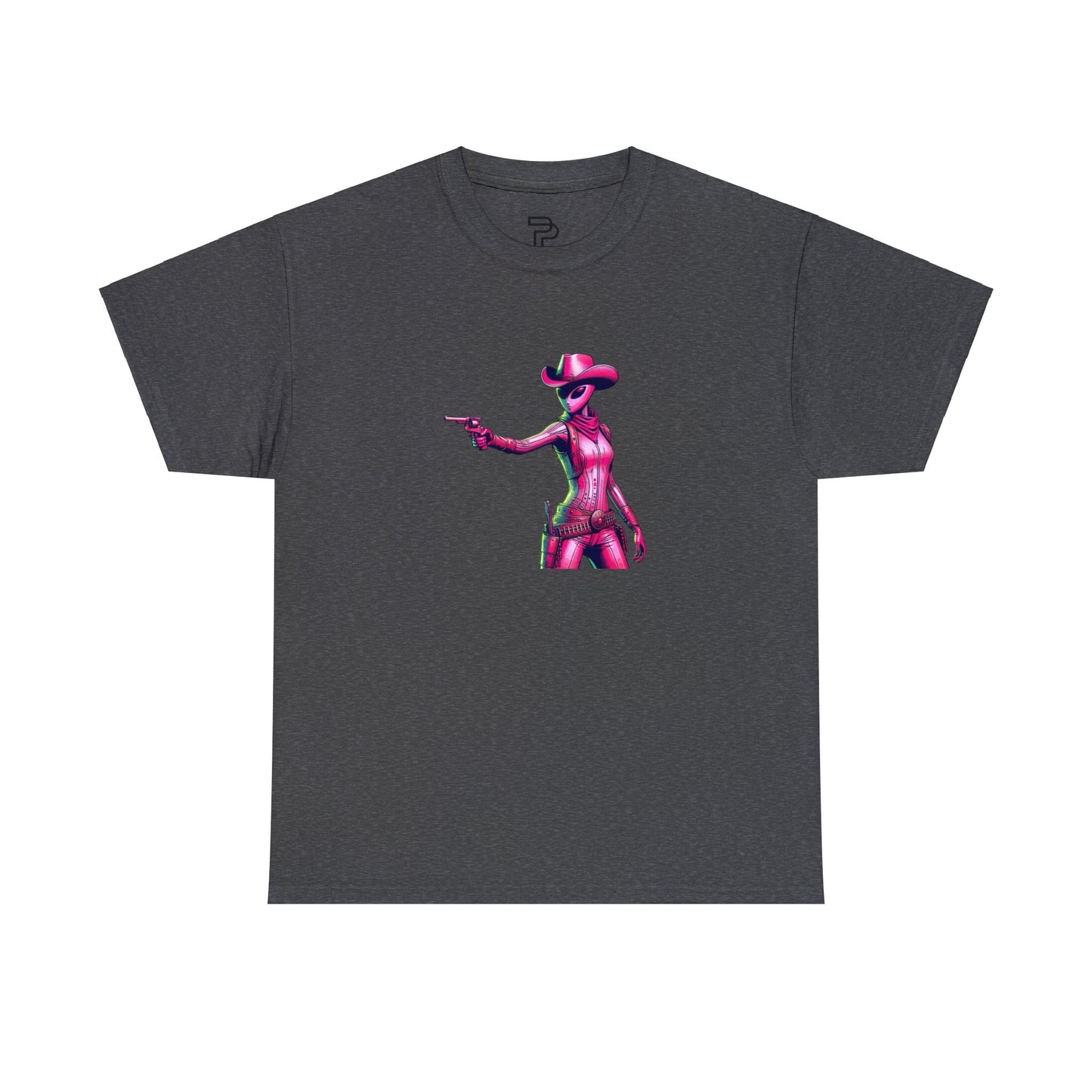 Alien Cowgirl Showdown T-Shirt